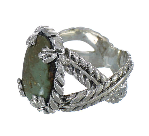 Sterling Silver Southwest Turquoise Ring Size 8 WX80722